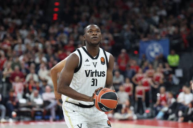 Aliou Diarra (Virtus Bologna, 31), GER, FC Bayern Basketball vs. Virtus Bologna, Basketball, Euroleague, 4. Spieltag, Saison 2026 2027, 08.10.2026, GER, FC Bayern Basketball vs. Virtus Bologna, Basketball, Euroleague, 4. Spieltag, Saison 2026 2027, 08.10.2026 Muenchen Copyright: xEibner-Pressefoto JennixMaulx EP_JML