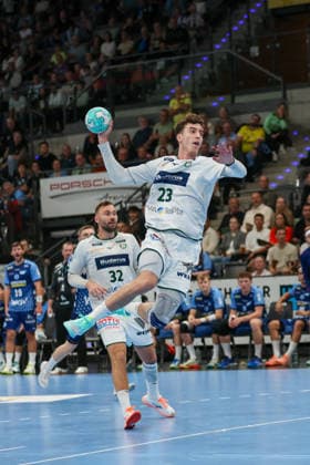 Marti Soler (HSG Wetzlar, 23) GER, TVB Stuttgart vs. HSG Wetzlar, Handball, Opel Handball-Bundesliga, 8. Spieltag, Spielzeit 2026 2027, 08.10.2026 GER, TVB Stuttgart vs. HSG Wetzlar, Handball, Opel Handball-Bundesliga, 8. Spieltag, Spielzeit 2026 2027, 08.10.2026 Stuttgart Copyright: xEibner-Pressefoto SoerenxHerwegx EP_SHG