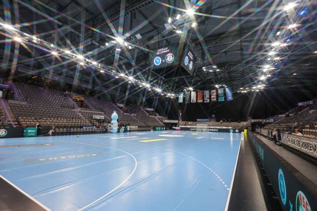 Die Arena vor dem Spiel GER, TVB Stuttgart vs. HSG Wetzlar, Handball, Opel Handball-Bundesliga, 8. Spieltag, Spielzeit 2026 2027, 08.10.2026 GER, TVB Stuttgart vs. HSG Wetzlar, Handball, Opel Handball-Bundesliga, 8. Spieltag, Spielzeit 2026 2027, 08.10.2026 Stuttgart Copyright: xEibner-Pressefoto SoerenxHerwegx EP_SHG