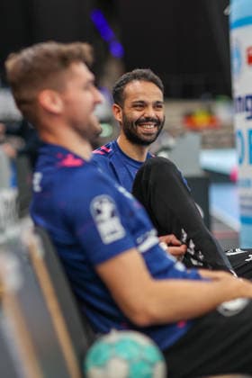 Mohamed El Tayar (TVB Stuttgart, 12) vor dem Spiel GER, TVB Stuttgart vs. HSG Wetzlar, Handball, Opel Handball-Bundesliga, 8. Spieltag, Spielzeit 2026 2027, 08.10.2026 GER, TVB Stuttgart vs. HSG Wetzlar, Handball, Opel Handball-Bundesliga, 8. Spieltag, Spielzeit 2026 2027, 08.10.2026 Stuttgart Copyright: xEibner-Pressefoto SoerenxHerwegx EP_SHG