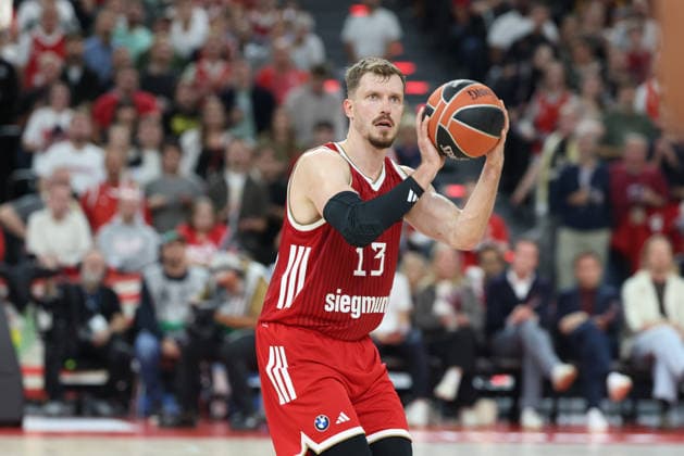 Andreas Obst (FC Bayern Basketball, 13), GER, FC Bayern Basketball vs. Virtus Bologna, Basketball, Euroleague, 4. Spieltag, Saison 2026 2027, 08.10.2026, GER, FC Bayern Basketball vs. Virtus Bologna, Basketball, Euroleague, 4. Spieltag, Saison 2026 2027, 08.10.2026 Muenchen Copyright: xEibner-Pressefoto JennixMaulx EP_JML