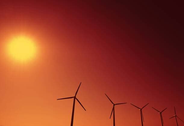 Windraeder und Sonne, Sonnenergie und Windenergie, San Gorgonio Pass Wind Farm, USA, Kalifornien, San Bernadino Mountains, Palm Springs wind park and sun, solar power and and wind energy, San Gorgonio Pass Wind Farm, USA, California, San Bernadino Mountains, Palm Springs BLWS339713