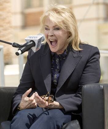 April 19, 2015 - Los Angeles, California, U.S. - Actress CANDICE BERGEN is interviewed onstage at the Los Angeles Times Festival of Books. Los Angeles U.S. - ZUMA