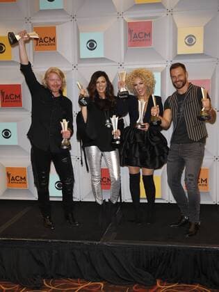 April 3, 2016 - Las Vegas, NV, United States - 03 April 2016 - Las Vegas, Nevada - Little Big Town, Phillip Sweet, Karen Fairchild, Kimberly Schlapman, Jimi Westbrook. 51st Academy of Country Music Awards, ACM Awards, held at MGM Grand Garden Arena. Photo Credit: MJT AdMedia Las Vegas United States - ZUMAa123