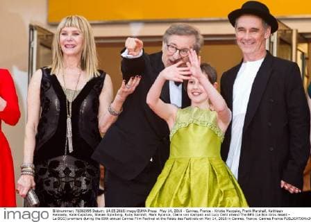 May 14, 2016 - Cannes, France - Kristie Macosko, Frank Marshall, Kathleen Kennedy, Kate Capshaw, Steven Spielberg, Ruby Barnhill, Mark Rylance, Claire van Kampen and Lucy Dahl attend The BFG (Le Bon Gros Geant - Le BGG) premiere during the 69th annual Cannes Film Festival at the Palais des Festivals on May 14, 2016 in Cannes, France. Cannes France - ZUMAn230