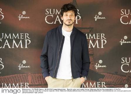 Spanish actor and model Andres Velencoso during the presentation of the film Summer Camp at Cines Paz in Madrid. June 06. 2016. (201606006016)