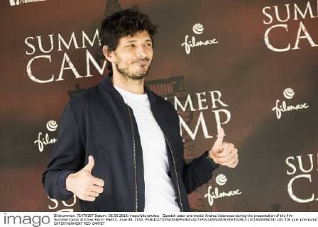 Spanish actor and model Andres Velencoso during the presentation of the film Summer Camp at Cines Paz in Madrid. June 06. 2016. (201606006018)