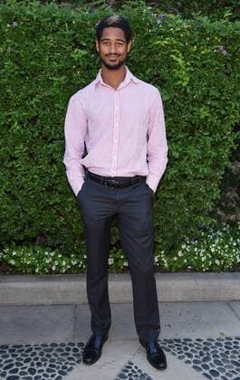 September 25, 2016 - Beverly Hills, California, U.S. - Alfred Enoch arrives for The Rape Foundation Annual Brunch at a private residence. Beverly Hills U.S. - ZUMAo05_