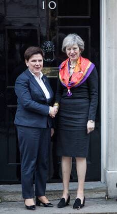 November 28, 2016 - London, London, UK - London, UK. British Prime Minister Theresa May meets Polish Prime Minister Beata Sydlo in Downing Street. London UK - ZUMAl94_ 20161128_zaf_l94_016