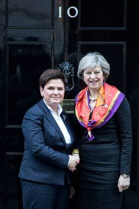 November 28, 2016 - London, London, UK - London, UK. British Prime Minister Theresa May meets Polish Prime Minister Beata Sydlo in Downing Street. London UK - ZUMAl94_ 20161128_zaf_l94_018