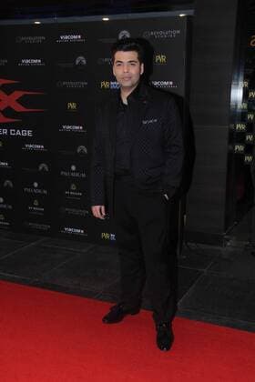 MUMBAI, INDIA - JANUARY 12: Bollywood director and producer Karan Johar at the red carpet of premier of xXx: Return of Xander Cage movie, on January 12, 2017 in Mumbai, India. xXx: Return of Xander Cage is a 2017 American action film directed by D. J. Caruso and written by F. Scott Frazier. It stars Vin Diesel, Donnie Yen, Deepika Padukone, Kris Wu, Ruby Rose, Tony Jaa, Nina Dobrev, Toni Collette and Samuel L. Jackson. It is the third film in the xXx franchise and a sequel to both xXx (2002) and xXx: State of the Union (2005). (Photo by Pramod Thakur Hindustan Times ) Premier Of xXx: Return of Xander Cage Movie Held In Mumbai