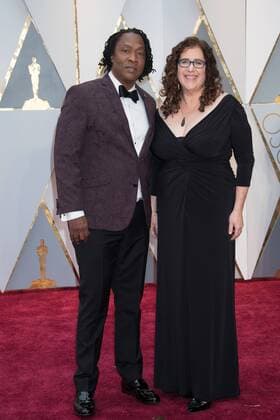 Feb 26, 2017 - Hollywood, California, U.S - Roger Ross Williams, Oscar nominee, and Julie Goldman, Oscar nominee, arrive on the red carpet of The 89th Oscars® at the Dolby Theatre in Hollywood, CA on Sunday, February 26, 2017. Hollywood U.S - ZUMAz03_ 20170226_sho_z03_248 Copyright: xAMPASx