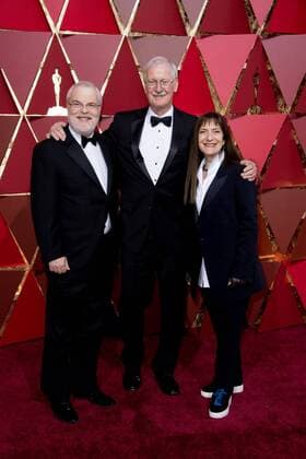 Feb 26, 2017 - Hollywood, California, U.S - Ron Clements, John Musker, and Osnat Shurer, Oscar nominees, arrive on the red carpet of The 89th Oscars at the Dolby Theatre in Hollywood, CA on Sunday, February 26, 2017. Hollywood U.S - ZUMAz03_ 20170226_sho_z03_489 Copyright: xMichaelxYadax