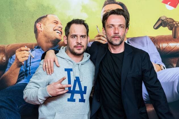 15.03.2017, Dettelbach, Mainfrankenplatz, Cineworld, Filmpremiere Lommbock, Foto: 15.03.2017, Dettelbach, Mainfrankenplatz, Cineworld, Filmpremiere Lommbock, Foto: v.l.n.r. Moritz bleibtreu, Lucas Gregorowicz Copyright: HMBxMedia xLukasxSeufert