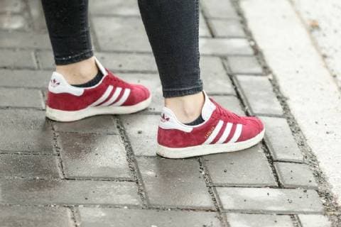 Tallinn, Estonia, 08.12.2017 Shoes, boots, legs, walking, streets. Adidas. Tallinn Harjumaa Estonia Copyright: xKonstantinxSednevx