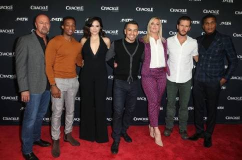 Bilder des Tages PASADENA, CA - JANUARY 14: Katrina Law, Ryan Kwanten, Elisabeth Rohm, Joseph Julian Soria, Cory Hardrict, Arlen Escarpeta, Joe Halpin, at Photo Call For Crackle s The Oath at The Langham Huntington in Pasadena, California on January 14, 2018. Copyright: xFayexSadoux