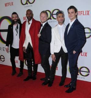 February 7, 2018 - West Hollywood, CA, U.S. - 07 February 2018 - West Hollywood, California - Jonathan Van Ness, Kamaro Brown, Bobby Berk, Tan France, Antoni Porowski. Netflix s Queer Eye Season 1 Premiere held at the Pacific Design Center. Photo Credit: Birdie Thompson AdMedia West Hollywood U.S. - ZUMAa123 20180207_zaa_a123_135 Copyright: xBirdiexThompsonAdmediax