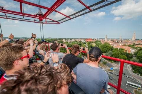 - BRUGGE, BELGIUM: Illustration picture shows Tomorrowland guests during a trip in Brugge on the Belgian day for International Tomorrowland Guests of the 9th edition of the Tomorrowland music festival, Thursday 25 July 2013, in Brugge. This year s Tomorrowland takes place in Boom from the 26th until the 29th of July. JONASxROOSENS x44864018x