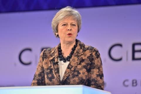 November 19, 2018 - London, London, UK - London, UK. British prime minister THERESA MAY makes a keynote speech at the Confederation of British Industry (CBI) conference, held at Intercontinental Hotel. London UK - ZUMAl94_ 20181119_zaf_l94_020 Copyright: xRayxTangx