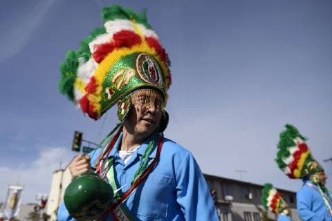 December 9, 2018 - Los Angeles, California, United States - People take part in the 87th Annual Procession and Mass in honor of Our Lady of Guadalupe in Los Angeles, California on December 9, 2018. The Catholic procession is the oldest religious procession in Los Angeles and celebrates the apparition of the Virgin Mary in Mexico in 1531. Los Angeles United States - ZUMAn230 20181209_zaa_n230_554 Copyright: xRonenxTivonyx