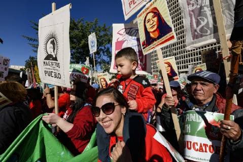December 15, 2018 - Los Angeles, California, United States - Teachers and supporters of public education march against education funding cuts during the March for Public Education in Los Angeles, California on December 15, 2018. The rally, organized by United Teachers Los Angeles, drew thousands of educators who demanded wage increases and smaller class sizes. Los Angeles United States - ZUMAn230 20181215_zaa_n230_887 Copyright: xRonenxTivonyx