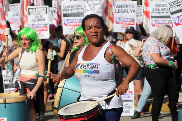 February 19, 2020, Buenos Aires, Buenos Aires, Argentina: International Day of Global Action for Legal, Safe and Free Abortion. Massive demo in Buenos Aires. Buenos Aires Argentina - ZUMAs180 20200219_zbp_s180_005 Copyright: xClaudioxSantistebanx