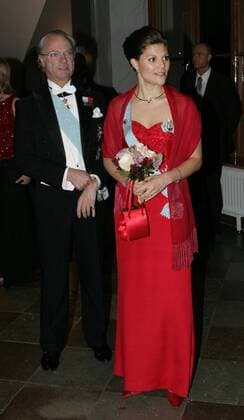 Crown Princess Victoria and King Carl XVI Gustaf Attendance at the Royal Musical Academys Feast Meeting with Subsequent Dinner, Musical Academy, Grand Hôtel 2006 11 27 c Charles Hammarsten IBL Stockholm Sweden Royal House Sweden x2492x, Copyright: xTTxImagex xIBLx TT NYHETSBYRÅN