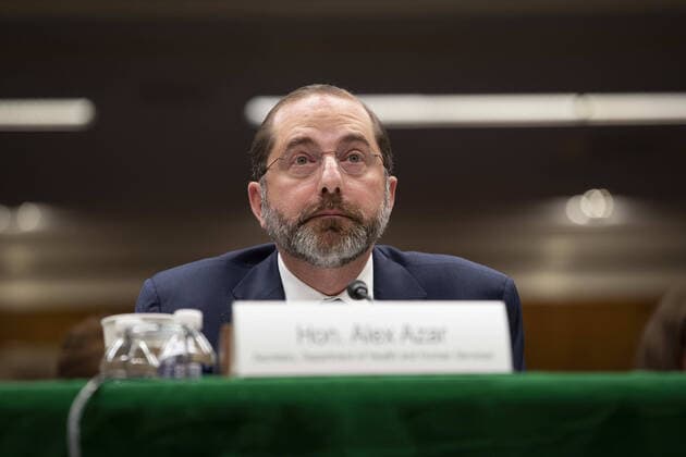 February 25, 2020, Washington, District of Columbia, USA: Alex Azar, Secretary of the U.S. Department of Health and Human Services speaks before the Senate Senate Subcommittee on Labor, Health and Human Services, Education, and Related Agencies in Washington D.C., U.S. on Tuesday February 25, 2020.Credit: CNP Washington USA - ZUMAs152 20200225_zaa_s152_108 Copyright: xAaronxSchwartzx