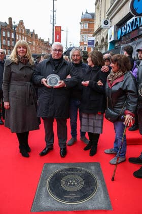 March 4, 2020, London, United Kingdom: Amy Winehouse s step mother, Jane, father, Mitch, aunt, Rene Selner and mother, Janis (l to r) during the unveiling of Amy Winehouse s stone, in honour of the late British singer at the Music Walk of Fame in Camden, in north London. London United Kingdom - ZUMAs197 20200304_zaa_s197_177 Copyright: xStevexTaylorx