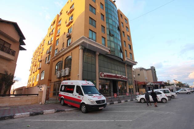 March 21, 2020, Gaza City, Gaza Strip, Palestinian Territory: A general view show Commodore Gaza Hotel, after preventive measures are taken against the coronavirus, in Gaza city on March 21, 2020. Gazans may be trying to make light of coronavirus on social media, comparing lockdowns to the Israeli blockade, but fears are growing of a disastrous outbreak in the Palestinian territory. With movement in and out of the territory severely restricted since long before the pandemic emerged, the Gaza Strip is perhaps one of the few places on earth with a chance of staying virus-free Gaza City Palestinian Territory - ZUMAap3_ 20200321_zaf_ap3_033 Copyright: xMahmoudxAjjourx