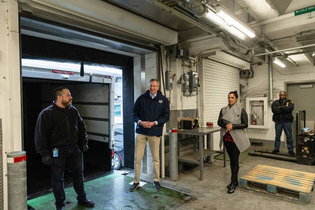 March 28, 2020, New York, NY, USA: United Nations, New York, USA, March 28, 2020 - Mayor Bill de Blasio along with Penny Abeywardena NY Commissioner for International Affairs and James (Jimmy) Hynes, Supervisor Material Management Team for UN pick up a Donation of 250,000 Face Masks Being Given by the United Nations and the U.S. Mission to the UN today at the UN Headquarters in New York..Photo: EuropaNewswire..PHOTO CREDIT MANDATORY. New York USA - ZUMAra1_ 20200328_zap_ra1_009 Copyright: xLuizxRampelottox