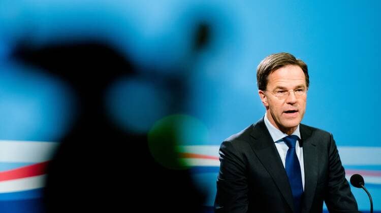 2020-04-03 14:34:34 DEN HAAG - Minister-president Mark Rutte tijdens de persconferentie na de ministerraad. ANP BART MAAT Copyright: xx x409248901x