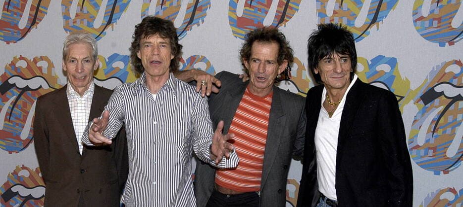 72 Gruppenfoto: Die Rolling Stones beim Münchener Fotoshooting, v.l. Charlie Watts, Mick Jagger, Keith Richards & Ron Wood, Rock, Rockband, Rock?n?Roll, Rock n Roll, Sänger, Saenger, Portrait, Rockveteranen, Musik, M±nchen Deutschland, Germany Copyright: xBriganiArt Morgenx 00049506_00049506