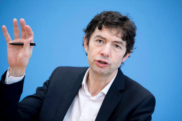 Prof. Christian Drosten, Coronavirus DEU, Deutschland, Germany, Berlin, 02.03.2020 Prof. Christian Drosten, Direktor Institut fuer Virologie Charite Berlin, waehrend der Bundespressekonferenz zum Thema Unterrichtung des BMG zum Umgang mit dem Coronavirus in Berlin. Prof. Christian Drosten, director Institut for Virologie Charite Berlin, during a press call at the Bundespressekonferenz concerning on the spread of novel coronavirus in Berlin. The number of people infected with the novel coronavirus in Germany jumped sharply official data showed, for example by the Robert Koch Institute, Germany s centre for disease control and prevention