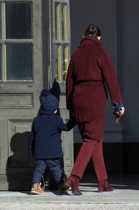 Crown Princess Victoria, Prince Oscar Crown Princess Victorias name day celebration in the inner courtyard of Stockholm Castle 2019 03 12 c Karin Törnblom TT Stockholm Sweden Royal Palace Sweden x2377x, Copyright: xKarinxTörnblom TTx Kronprinsessan Victorias namnsdag