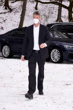 Michael Piazolo bei der Pressekonferenz zu den aktuellen Entwicklungen der Corona-Pandemie und Verschärfung der Maßnahmen zu deren Eindämmung im Freistaat Bayern im Prinz-Carl-Palais. München, 12.01.2021