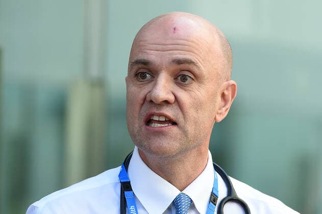 QLD COVID19 VACCINE ROLL OUT, John Gerrard, Director of the Gold Coast University Hospital, speaks to the media during a press conference in the Gold Coast, Monday, February 22, 2021. Australia will begin its roll out of the Pfizer coronavirus vaccine on Monday, the country s most complicated logistical exercise to date.( NO ARCHIVING, EDITORIAL USE ONLY, NO USE IN BOOKS WITHOUT CONSENT BRISBANE QLD AUSTRALIA Copyright: xALBERTxPEREZx 20210222001522362819