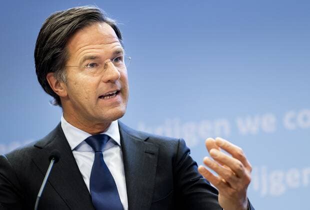 DEN HAAG - Minister-president Mark Rutte tijdens een persconferentie over de coronamaatregelen. De avondklok wordt verlengd omdat het kabinet de maatregel nodig denkt te hebben om ruimte te cre˜ren voor andere versoepelingen. ANP SEM VAN DER WAL Copyright: xHollandsexHoogtex xxANPx x428568612x