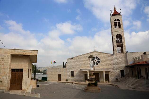 February 28, 2021, Jenin, West Bank, Palestinian Territory: A general view show the Church closed, amid the coronavirus lockdown in the town of Zababdeh, south of Jenin, in the West Bank on February 28, 2021. Prime Minister Mohammad Shtayyeh announced a new set of restrictions in response to a recent surge in coronavirus infections, including of British and South African mutants, in Palestine.A lockdown of all public and private schools for all classes, except for high school students for a period of 12 days, including kindergartens..A lockdown of all universities, educational and vocational institutes and shifting to distance e-learning programs. A maximum of 50 percent of administrative staff are allowed access to universities..Movement b - ZUMAap3_ 20210228_zaf_ap3_052 Copyright: xOdayxDaibesx