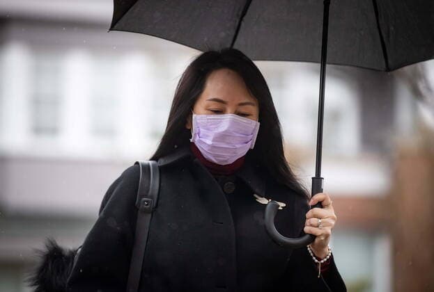 March 19, 2021, Vancouver, BC, Canada: Meng Wanzhou, chief financial officer of Huawei, leaves her home to attend a hearing at B.C. Supreme Court, in Vancouver, B.C., Friday, March 19, 2021. Vancouver Canada - ZUMAc35_ 20210319_zaf_c35_031 Copyright: xDarrylxDyckx