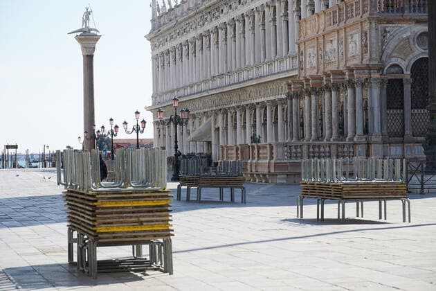 VENICE, LOCKDOWN SECOND SEASON Lockdown second season in Venice, st. Markus Square. Venezia Italy