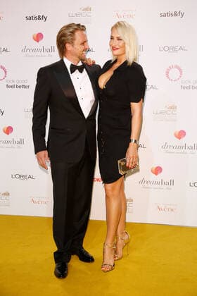 Sarah Conner mit Freund Florian Fischer auf dem Roten Teppich beim Dreamball 2017 im Westhafen Event & Convention Center (WECC) in Berlin. Copyright: xEventpressxGolejewskix