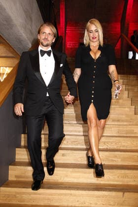 Sarah Connor mit Freund Florian Fischer auf dem Roten Teppich beim Dreamball 2017 im Westhafen Event & Convention Center (WECC) in Berlin. Copyright: xEventpressxGolejewskix