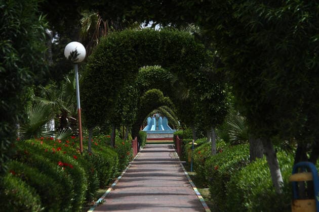 April 10, 2021, Gaza city, Gaza Strip, Palestinian Territory: The closed a Park during a lockdown following the outbreak of the coronavirus disease (COVID-19), in Gaza city, on April 10, 2021. New coronavirus cases were down today in the West Bank and Gaza Strip as the death toll remained high. Ministery of Health reported on the disease in Palestine that 438 new cases, 16 deaths, and 812 recoveries were recorded in the West Bank over the last 24 hours, while 1064 new cases, 10 deaths, and 600 recoveries were recorded in the Gaza Strip Gaza city Palestinian Territory - ZUMAap3_ 20210410_zaf_ap3_003 Copyright: xMahmoudxAjjourx