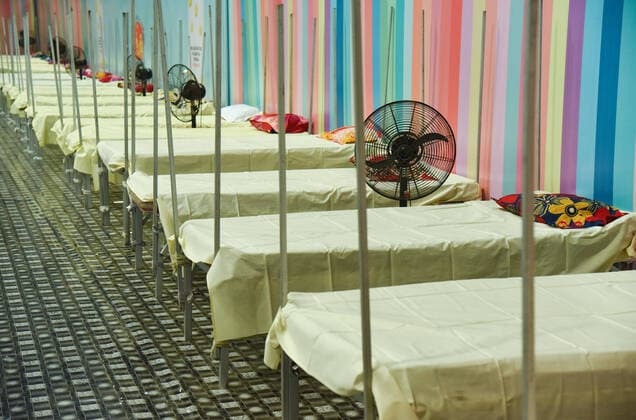 April 21, 2021, Guwahati, Assam, India: A COVID-19 treatment facility newly set up, at Sarusajai Sports Complex. India has reported 2,95,041 new COVID19 cases, 2,023 deaths and 1,67,457 discharges in the last 24 hours, Union Health Ministry said. Guwahati India - ZUMAt232 20210421_zip_t232_001 Copyright: xDavidxTalukdarx