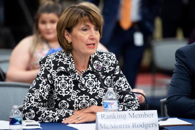 June 29, 2021, Washington, District of Columbia, USA: United States Representative Cathy McMorris Rodgers (Republican of Washington) offers remarks at a Republican-led forum on the origins of the COVID-19 virus, at the U.S. Capitol, at the US Capitol in Washington, DC, Tuesday, June 29, 2021. Credit: Rod Lamkey CNP Washington USA - ZUMAs152 20210629_zaa_s152_111 Copyright: xRodxLamkeyx-xCnpx