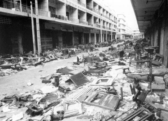 The Khmer Rouge, or Communist Party of Kampuchea, ruled Cambodia from 1975 to 1979, led by Pol Pot, Nuon Chea, Ieng Sary, Son Sen and Khieu Samphan. It is remembered primarily for its brutality and policy of social engineering which resulted in millions of deaths. Its attempts at agricultural reform led to widespread famine, while its insistence on absolute self-sufficiency, even in the supply of medicine, led to the deaths of thousands from treatable diseases (such as malaria). Brutal and arbitrary executions and torture carried out by its cadres against perceived subversive elements, or during purges of its own ranks between 1976 and 1978, are considered to have constituted a genocide. Several former Khmer Rouge cadres are currently on tr xSupplier:xCPAxMediaxCo.xLtd.x Copyright: xx
