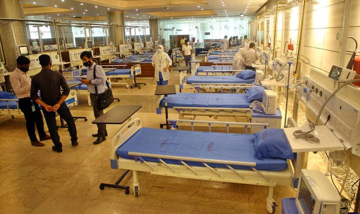 Bangladesh s New Covid-19 Hospital Opens A new Covid-19 hospital ppens in Dhaka, Bangladesh, on August, 7, 2021. The hospital has been launched with 357 beds, including 40 ICU ones. Besides, central oxygen lines have been installed for the remaining beds. The hospital will be upgraded to 1000-bed ones in phases. Noting that Bangladesh has been experiencing a devastating Covid situation, the health minister said there is also a crisis of ICU beds. There re only 17,000 general beds for treating Covid patients across the country which have already been occupied, he added.Besides, hospitals are also providing dengue treatment due to a surge in dengue cases alongside Covid patients. Dhaka Bangladesh ramany-notitle210807_nprDG Copyright: xSonyxRamanyx