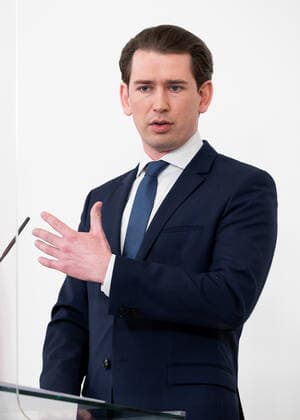 20210406 Corona measures. Talks by government with experts - opposition - state governors - Press conference afterwards VIENNA, AUSTRIA - APRIL 6: Federal Chancellor Sebastian Kurz (OEVP) after talks of government with stategovernors concernng the Corona measurements at Federal Chancellery on April 6, 2021 in Vienna, Austria. WIEN, OESTERREICH - 6. APRIL: Bundeskanzler Sebastian Kurz (OEVP) nach einem Gespraech der Regierung und den Landeshauptleuten bezueglich Corona-Massnahmen im Bundeskanzleramt am 6. April 2021 in Wien, Oesterreich. 210406_SEPA_32_043 Copyright: xMartinxJuenx SEPAxMedia