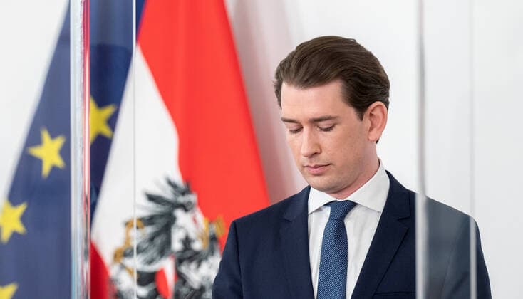 20210406 Corona measures. Talks by government with experts - opposition - state governors - Press conference afterwards VIENNA, AUSTRIA - APRIL 6: Federal Chancellor Sebastian Kurz (OEVP) after talks of government with stategovernors concernng the Corona measurements at Federal Chancellery on April 6, 2021 in Vienna, Austria. WIEN, OESTERREICH - 6. APRIL: Bundeskanzler Sebastian Kurz (OEVP) nach einem Gespraech der Regierung und den Landeshauptleuten bezueglich Corona-Massnahmen im Bundeskanzleramt am 6. April 2021 in Wien, Oesterreich. 210406_SEPA_32_035 Copyright: xMartinxJuenx SEPAxMedia